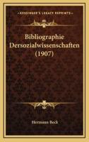Bibliographie Dersozialwissenschaften (1907)