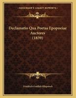 Declamatio Qua Poetas Epopoeiae Auctores (1839)