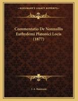 Commentatio De Nonnullis Euthydemi Platonici Locis (1877)