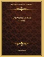 Du Poeme Du Cid (1858)