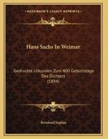 Hans Sachs In Weimar