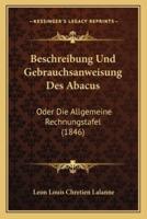 Beschreibung Und Gebrauchsanweisung Des Abacus