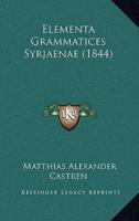 Elementa Grammatices Syrjaenae (1844)