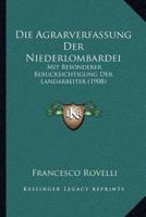 Die Agrarverfassung Der Niederlombardei