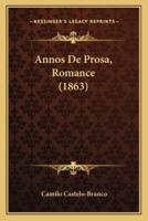 Annos De Prosa, Romance (1863)