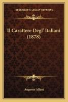 Il Carattere Degl' Italiani (1878)