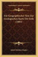 Ein Geographischer Text Zur Geologischen Karte Der Erde (1883)