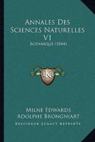 Annales Des Sciences Naturelles V1