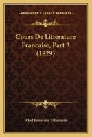 Cours De Litterature Francaise, Part 3 (1829)