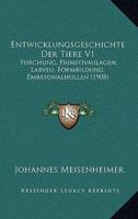 Entwicklungsgeschichte Der Tiere V1