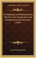 Die Bildung Und Bedeutung Des Plural In Den Semitischen Und Indogermanischen Sprachen (1846)