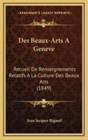 Des Beaux-Arts A Geneve