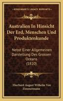 Australien In Hinsicht Der Erd, Menschen Und Produktenkunde