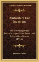 Deutschtum Und Judentum