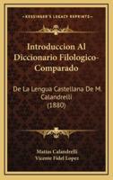 Introduccion Al Diccionario Filologico-Comparado