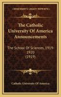 The Catholic University Of America Announcements