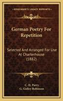 German Poetry For Repetition