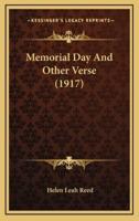 Memorial Day And Other Verse (1917)