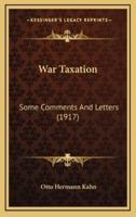 War Taxation