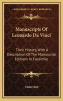 Manuscripts Of Leonardo Da Vinci