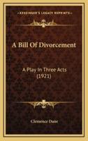A Bill Of Divorcement