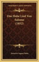 Das Hohe Lied Von Salomo (1852)