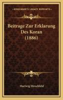 Beitrage Zur Erklarung Des Koran (1886)