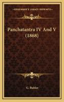 Panchatantra IV And V (1868)