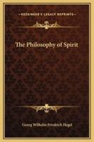 The Philosophy of Spirit