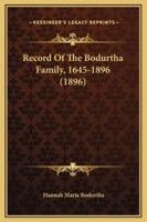 Record Of The Bodurtha Family, 1645-1896 (1896)