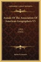 Annals Of The Association Of American Geographers V5