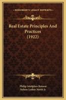 Real Estate Principles And Practices (1922)