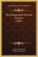 The Manuscripts Of Lord Kenyon (1894)