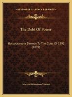 The Debt Of Power