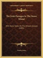 The Irish Passages In The Stowe Missal