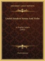 Useful Sanskrit Nouns And Verbs