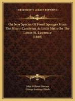 On New Species Of Fossil Sponges From The Siluro-Cambrian At Little Metis On The Lower St. Lawrence (1889)