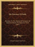 The Province Of Faith