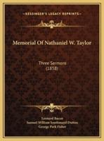 Memorial Of Nathaniel W. Taylor