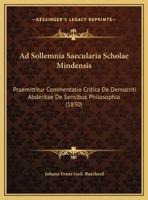 Ad Sollemnia Saecularia Scholae Mindensis