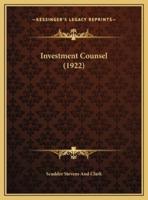 Investment Counsel (1922)