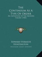 The Continuum as a Type of Order