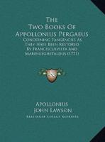 The Two Books of Appollonius Pergaeus