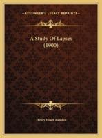 A Study Of Lapses (1900)