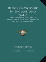 Religious Worship In England And Wales