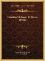 Coleridge's Literary Criticism (1921)