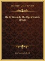 On Criticism In The Open Society (1961)