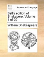 Bell's edition of Shakspere.  Volume 1 of 20