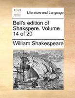 Bell's edition of Shakspere.  Volume 14 of 20