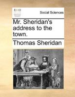 Mr. Sheridan's address to the town.